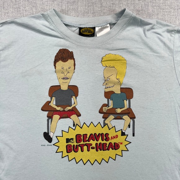 MTV Beavis and Butt-Head Men's Medium Graphic T-Shirt 2012 Retro Cartoon 90s - Picture 2 of 9